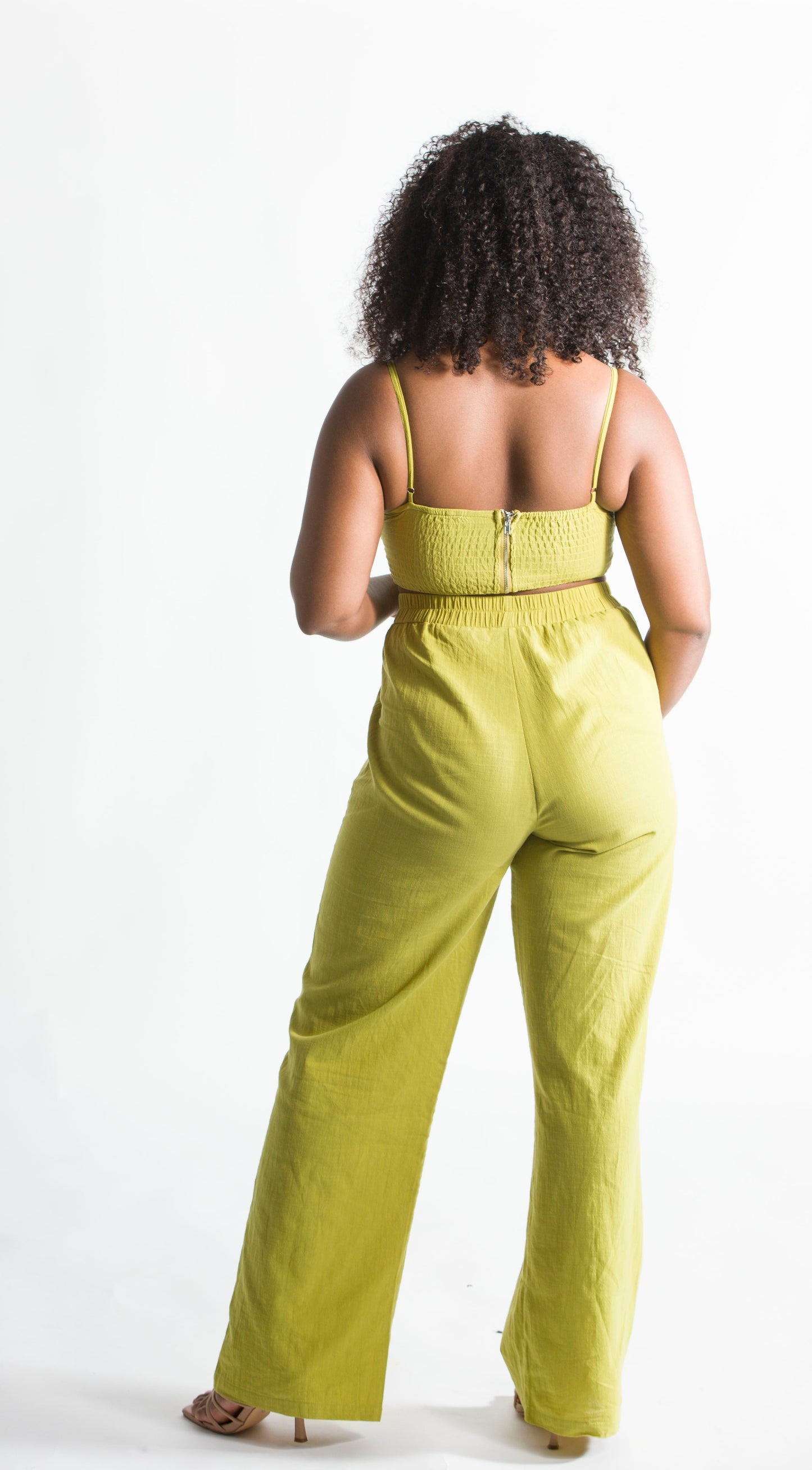 Ensemble pantalon champagne matcha